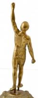 A győztes sportoló, réz szobor, jelzés nélkül, m: 33 cm