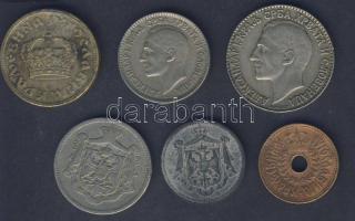 Jugoszlávia 1920. 10P, 25P + 1925. 1D, 2D + 1938. 25p, 2D T:2/3,3+,3