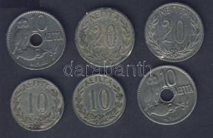 Görögország 1894-95. 10L (2klf) + 20L (2klf) T:3+,3,3/4 ph. + 1912. 10L (2x) T:2/3,3+