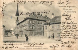 1899 Sopron, Oedenburg; Irgalmas Nővérek leánytanodája, Gőz és kádfürdő. Kiadja L. Kummert No. 107. (enyhén ázott sarkak / slightly wet corners)