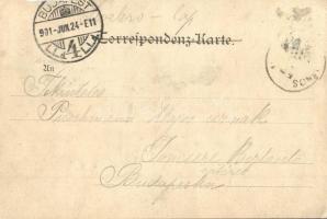1901 Mosonszentpéter (Jánossomorja), Római katolikus templom, utcakép, üzlet. Kiadja R. Raskó. Art N...