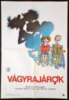 1987 Vágyrajárók, színes francia film plakát, hajtott, 80×60 cm