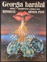 1982 Viszt György (?-): Georgia barátai, amerikai film plakát, hajtásnyommal, ráírással, 80×60 cm