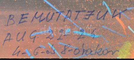 1982 Viszt György (?-): Georgia barátai, amerikai film plakát, hajtásnyommal, ráírással, 80×60 cm