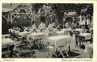 Nagyvárad, Oradea; Jónász Lajos Kékmacska étterem kerthelyisége / restaurant garden (EK)