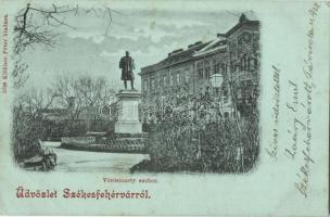1899 Székesfehérvár, Vörösmarty szobor. Kiadja Klökner Pál (fl)