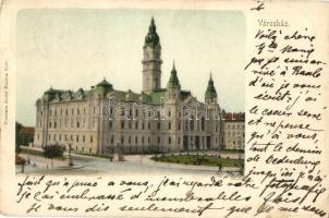 1902 Győr, Városháza. Kiadja Nitsmann József (kopott sarkak / worn corners)