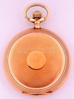 14k dupla fedeles arany zsebóra, hibátlan pótólt számlappal, szép, működő állapotban, óramutató cser...