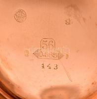 14k dupla fedeles arany zsebóra, hibátlan pótólt számlappal, szép, működő állapotban, óramutató cser...