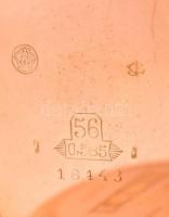 14k dupla fedeles arany zsebóra, hibátlan pótólt számlappal, szép, működő állapotban, óramutató cser...