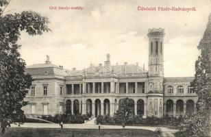 1907 Füzérradvány, Radvány; Gróf Károlyi László kastélya
