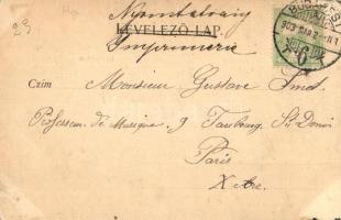 1903 Budapest V. Károly körút, Deák Ferenc tér, Evangélikus templom, Kioszk, Kereskedők és Iparosok ...