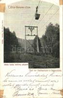 1901 Istvánhuta, István hutta, Stefanshütte (Tátra-Szepes-Zips); Sodronypálya; Feitzinger Ede 1902/12 548 Kr. / Theil der Drahtseilbahn / ropeway transport  (EK)