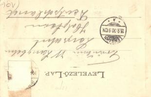 1900 Budapest VI. Teréz körút, Mátrai Feik és Társa üzlete, villamos, Nyugati pályaudvar. Fénynyomat...