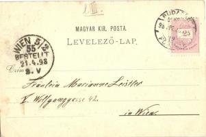 1898 Budapest XIV. Városliget, Ezredéves Kiállítás 1896. Vajdahunyad vára. Kiadja Edgar Schmidt (EK)