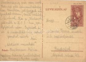 1941 Hautzmann Mária zsidó KMSZ (közérdekű munkaszolgálatos) levele a csúzi Egyetemi Önkéntes Munkatáborból / WWII Letter from a Jewish labor servicewoman. Judaica (EK)