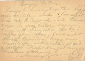 1942 Pfeifer György zsidó I/3. KMSZ (közérdekű munkaszolgálatos) levele édesapjának Pfeifer Lajosnak...