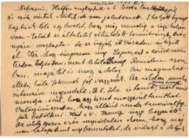 1940 Salamon Ernő zsidó KMSZ (közérdekű munkaszolgálatos) levele Özv. Szóbel Ignácznénak a nagyvárad...