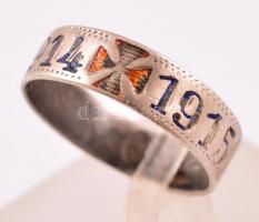1915 I. világháborús katonai ezüst gyűrű 2,1 g