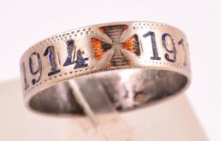 1915 I. világháborús katonai ezüst gyűrű 2,1 g