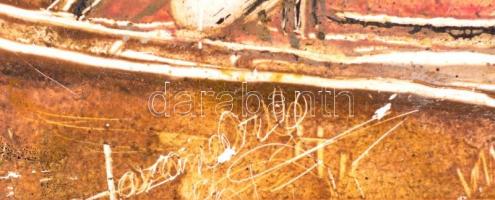 Lazarovszky László: Szentendre. Olaj, farost. Jelzett. 37x24 cm Keretben