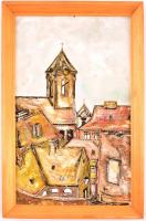 Lazarovszky László: Szentendre. Olaj, farost. Jelzett. 37x24 cm Keretben