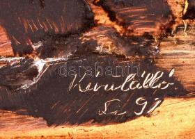 Si jelzéssel: Kívülálló. Olaj, farost, keretben, 60×50 cm