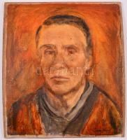 Egry jelzéssel: Férfi portré. Olaj, vászon-farost, 32×28 cm
