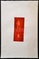 Kokas jelzéssel: Kompozíció. Tempera, papír, 23×10 cm