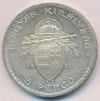 1938. 5P Ag "Szent István" T:1-
Adamo P8.1