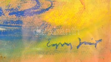 Egry jelzéssel: Vitorlás. Pasztell, karton, üvegezett keretben, 25×36 cm