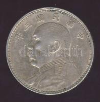 Kína/Köztársaság 1914. 1$ (Yuan) Ag "Yuan-Shikai" T:3+/3