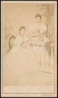 cca 1868 Beszédes Sándor (?-?) esztergomi fényirdájában készült, vizitkártya méretű fénykép, 10,5x6 cm