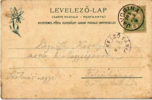 Tátra, Tatry; Kilátás az Oszterváról a Poprádi-tóhoz, Bástya. Feitzinger Ede 1902/12. 271.  / view f...