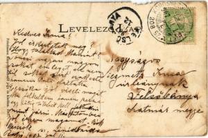 1907 Rahó, Rahau, Rakhiv (Máramaros); Borkút, fürdőtelep és Gyula forrás / mineral water well with s...