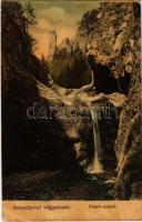 Szinyelipóc, Lipovce; völgy, Frigyes gugyer. A m. Kárpátegyesület eperjesi osztályának kiadása, Divald / valley, waterfall