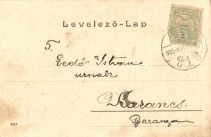 1905 Pécs, Vasútállomás, lovaskocsik, építési terület. Kiadja Fischer Ferenc (fl)