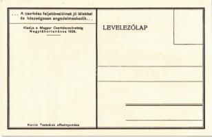 6 db RÉGI használatlan Magyar Cserkészszövetség Nagytábortanácsa 1926. cserkész motívumlap, Márton L...