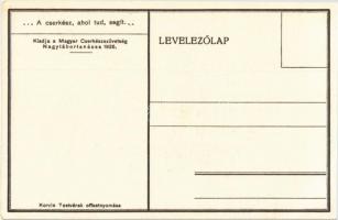 6 db RÉGI használatlan Magyar Cserkészszövetség Nagytábortanácsa 1926. cserkész motívumlap, Márton L...