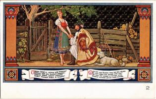 Budapest V. Egyetem utca 5. Erzsébet Királyné Szálló étterem és söröző pince, Sándor Béla falfestmén...