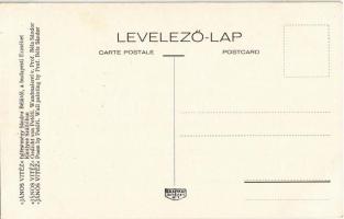 Budapest V. Egyetem utca 5. Erzsébet Királyné Szálló étterem és söröző pince, Sándor Béla falfestmén...