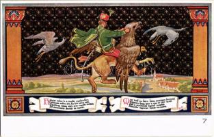 Budapest V. Egyetem utca 5. Erzsébet Királyné Szálló étterem és söröző pince, Sándor Béla falfestmén...