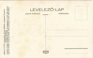 Budapest V. Egyetem utca 5. Erzsébet Királyné Szálló étterem és söröző pince, Sándor Béla falfestmén...