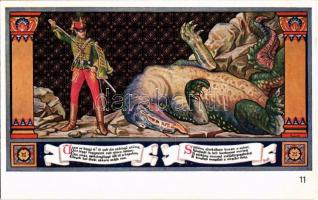 Budapest V. Egyetem utca 5. Erzsébet Királyné Szálló étterem és söröző pince, Sándor Béla falfestmén...