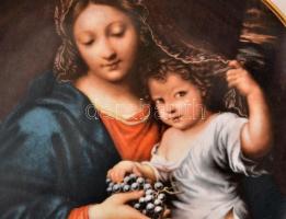 Hollóházi dísztányér matricás, jelzett, hibátlan. d:26 cm