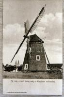Szélmalmok különféle régi képeslapokon, 5 db reprodukciós negatív Fekete György (1904-1990) budapest...