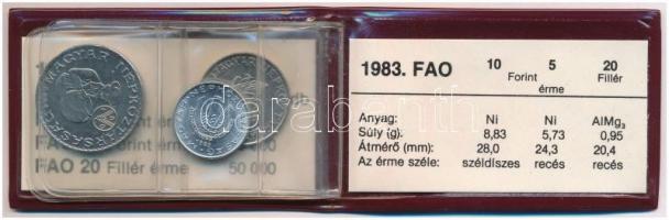 1983. 20f Al + 5Ft Ni + 10Ft Ni "FAO" sor, eredeti tokban tanúsítvánnyal T:BU 
Adamo EM69...