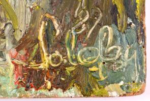 Olvashatatlan jelzéssel: Portré, olaj, fa, 31×25 cm