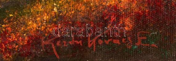 Kézdi jelzéssel: Erdős táj. Olaj, vászon (festék hibákkal), keretben, 68×49 cm