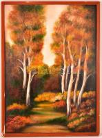 Kézdi jelzéssel: Erdős táj. Olaj, vászon (festék hibákkal), keretben, 68×49 cm